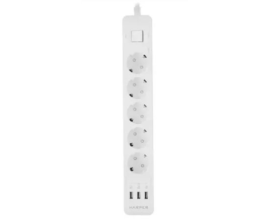  Удлинитель с USB зарядкой HARPER UCH-510 White 