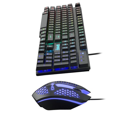  Клавиатура + мышь Oklick GMNG 400GMK клав:черный мышь:черный USB LED (1546779) 