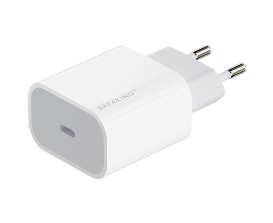  СЗУ Breaking WC04, USB-C, PD 20W, QC 3.0, 3A (Белый) 