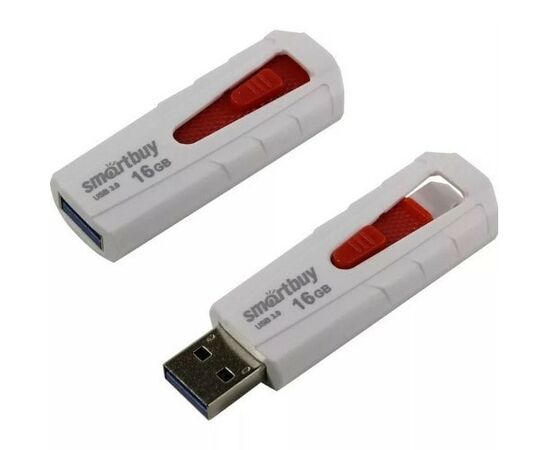  USB 3.0  16GB  Smart Buy  Iron  белый/красный 