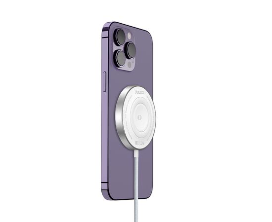  Беспроводное зарядное устройство QI Fast Charge 18W 2в1, белый, Deppa, 24021 