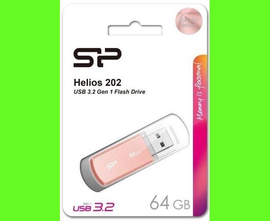  USB-флешка Silicon Power Helios 202 (SP064GBUF3202V1P) 64Gb USB 3.2, Розовое Золото 