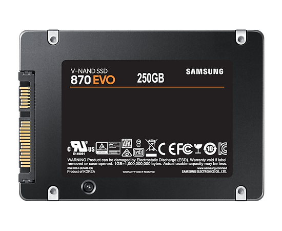  SSD Samsung 870 EVO (MZ-77E250B/CN) 250Gb 2.5" SATA III (R560/W530MB/s) 