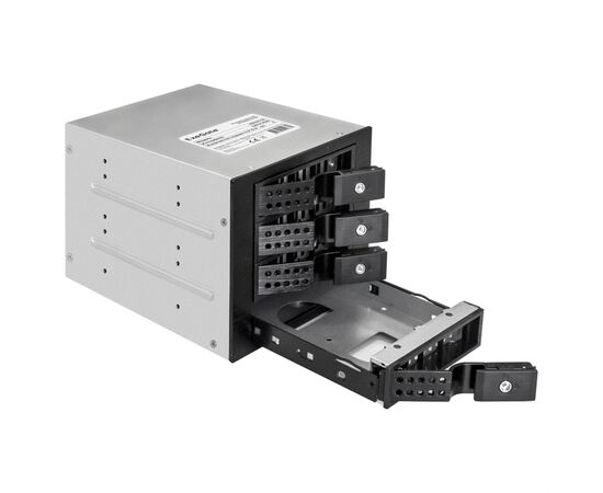  Корзина для HDD ExeGate HS435-02 (универсальная, на 4*3,5"/2.5" SATA HDD, занимает 3*5,25" отсека, RTL) 