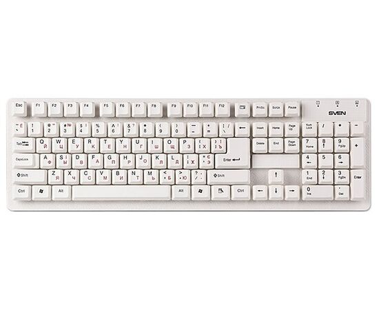  Клавиатура SVEN Standard 301, USB (SV-03100301UW) белый 