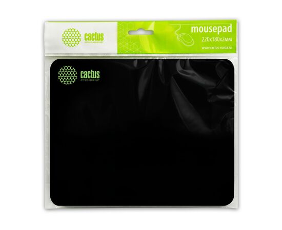  Коврик для мыши Cactus CS-MPС-P01XS Black 220x180x2мм 