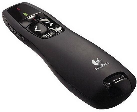 Презентер Logitech R400 (910-004252) черный, 2.4 GHz, USB-ресивер , 5 кнопок, лазерная указка 