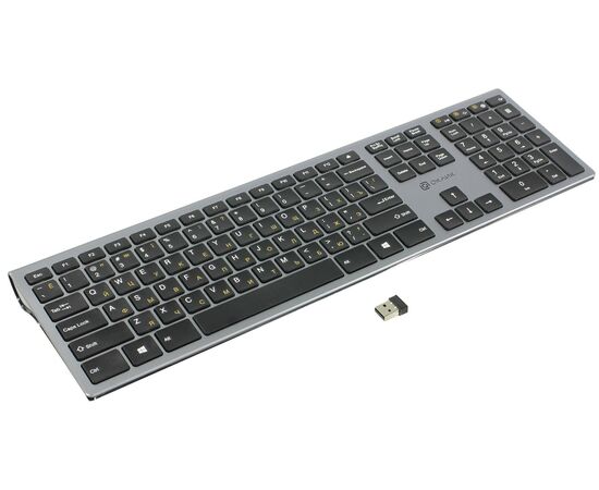  Клавиатура Oklick 890S (1196549) беспроводная USB серый 