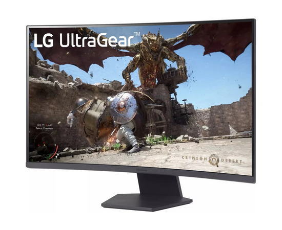  Монитор 31.5" LG UltraGear 32GS60QC-B 2560x1440 черный 180 Гц AMD FreeSync изогнутый 