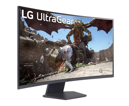  Монитор 31.5" LG UltraGear 32GS60QC-B 2560x1440 черный 180 Гц AMD FreeSync изогнутый 