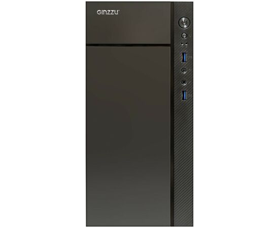  Корпус Ginzzu B250 , mATX, Mini-Tower, 2xUSB 3.0, черный, Без БП 