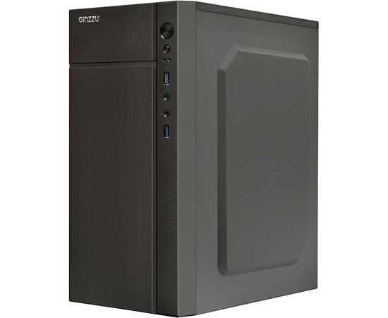  Корпус Ginzzu B250 , mATX, Mini-Tower, 2xUSB 3.0, черный, Без БП 