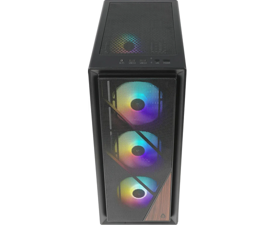  Корпус Azza Forest черный (CSAZ-370 Forest) без БП ATX 4x120mm 2xUSB3.0 audio bott PSU 